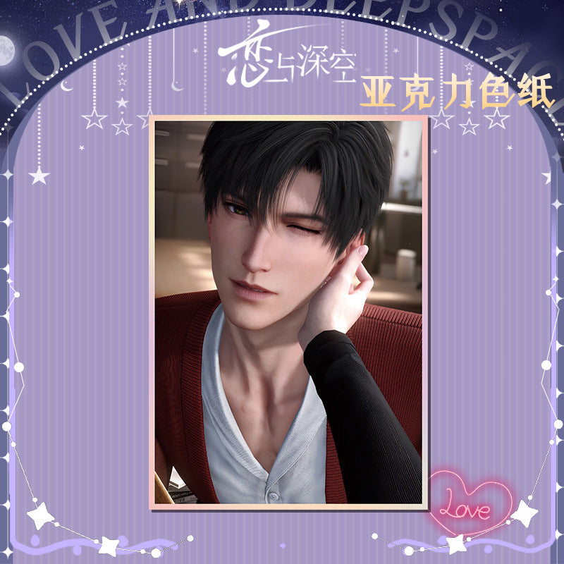 Love and DeepSpace Acrylic Art Card 116-178 Large Size Holographic Edge 20.5*14.5cm Anime Merchandise