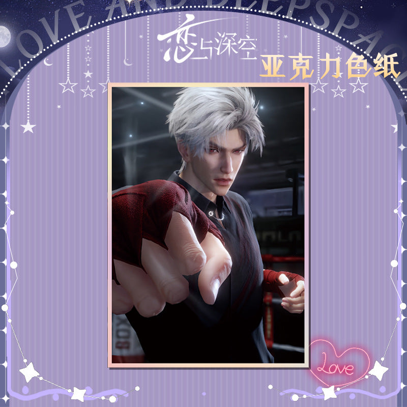 Love and DeepSpace Acrylic Art Card 116-178 Large Size Holographic Edge 20.5*14.5cm Anime Merchandise