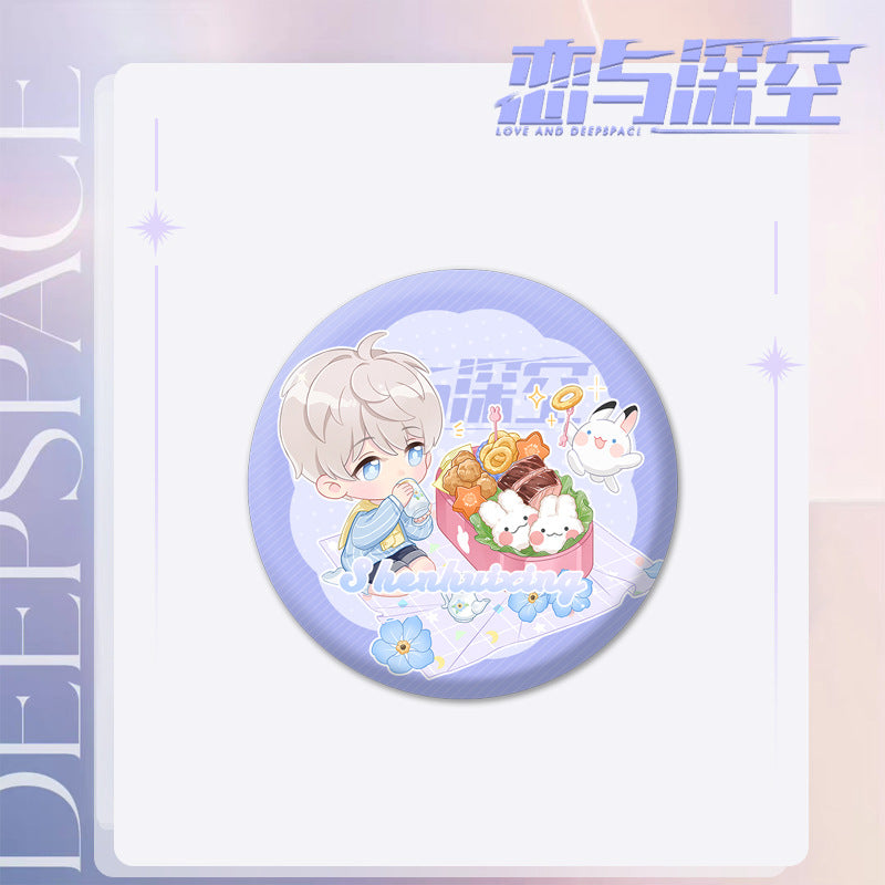 Love and DeepSpace Series 101 Badge - Chibi Cartoon Character Zayne, Rafayel All Characters Badge Merchandise - merrys