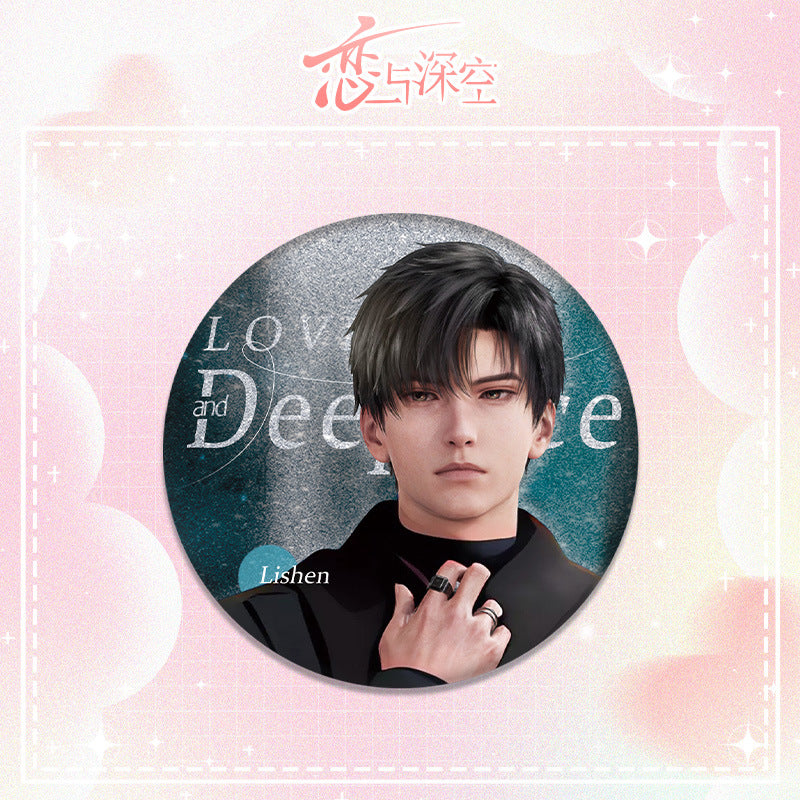 Love and DeepSpace Lawson Co-branded Double Flash Badge - 75mm 58mm Tinplate Anime Merchandise - merrys