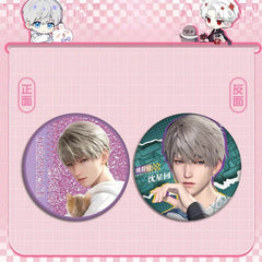 LaDS Flow Sand Mahjong Badge - Full Double-Sided Pattern 58mm Doujin Acrylic Merchandise - merrys