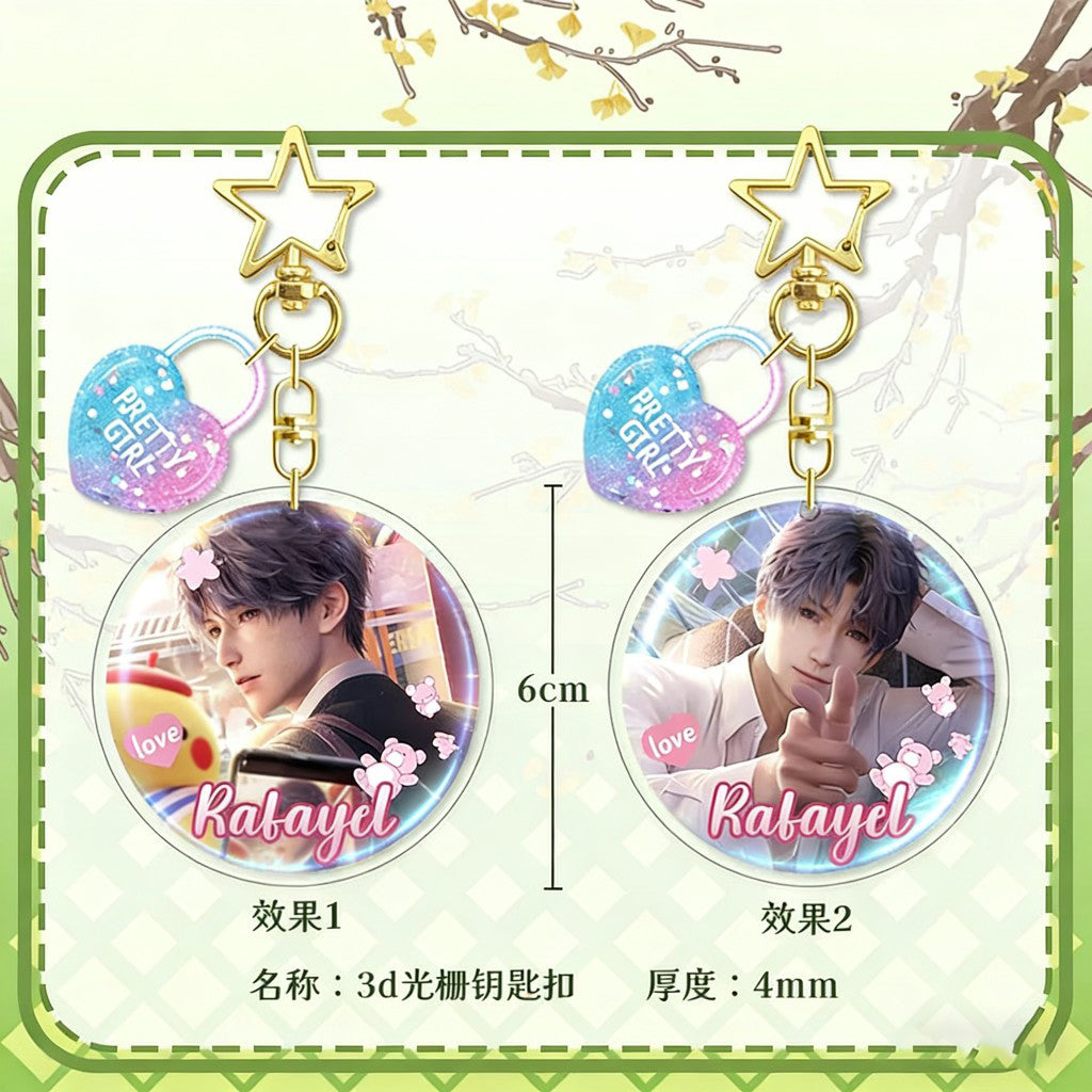 LaDS Lenticular Keychain - 3D Transformation Zayne, Rafayel, Xavier Game Anime Merchandise - merrys