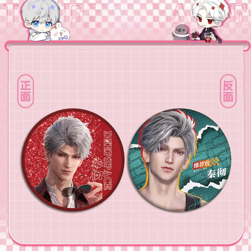 LaDS Flow Sand Mahjong Badge - Full Double-Sided Pattern 58mm Doujin Acrylic Merchandise - merrys