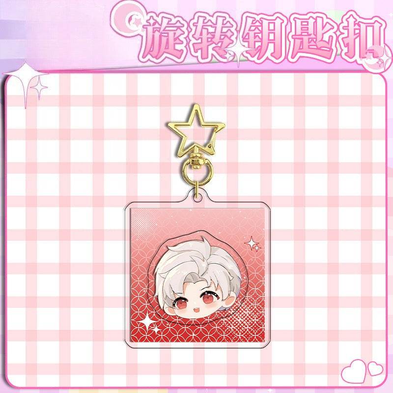 LaDS Rotating Golden Star Keychain 11-25 Sandwich Craft Double-Sided High-Definition Anime Acrylic Charm - merrys