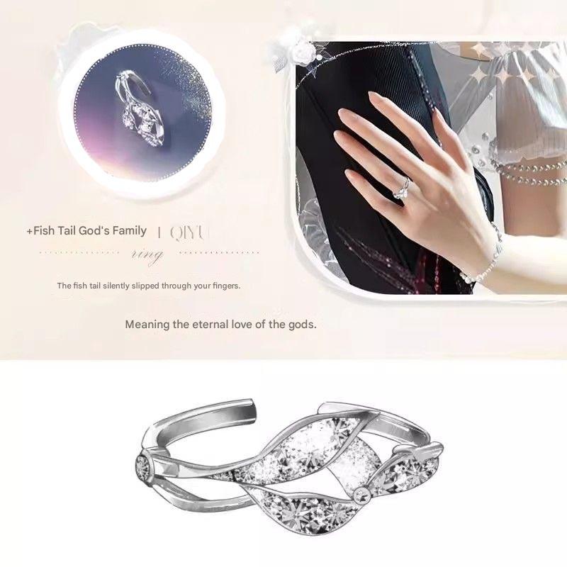 Lads High-End Custom 999 Fine Silver Beloved Journey Wedding Ring