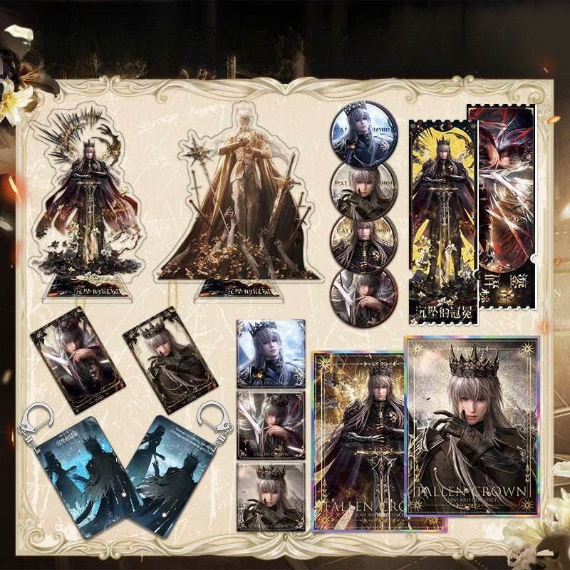 LaDS Xavier Falling Crown Series - Acrylic Sandwich Standee, Art Paper & Quicksand Keychain - merrys