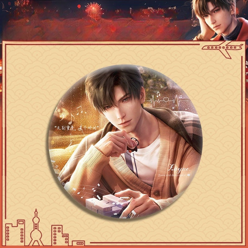 LaDS Double Flash Badge 143-196 - Diameter 75mm 58mm Tinplate Anime Merchandise - merrys