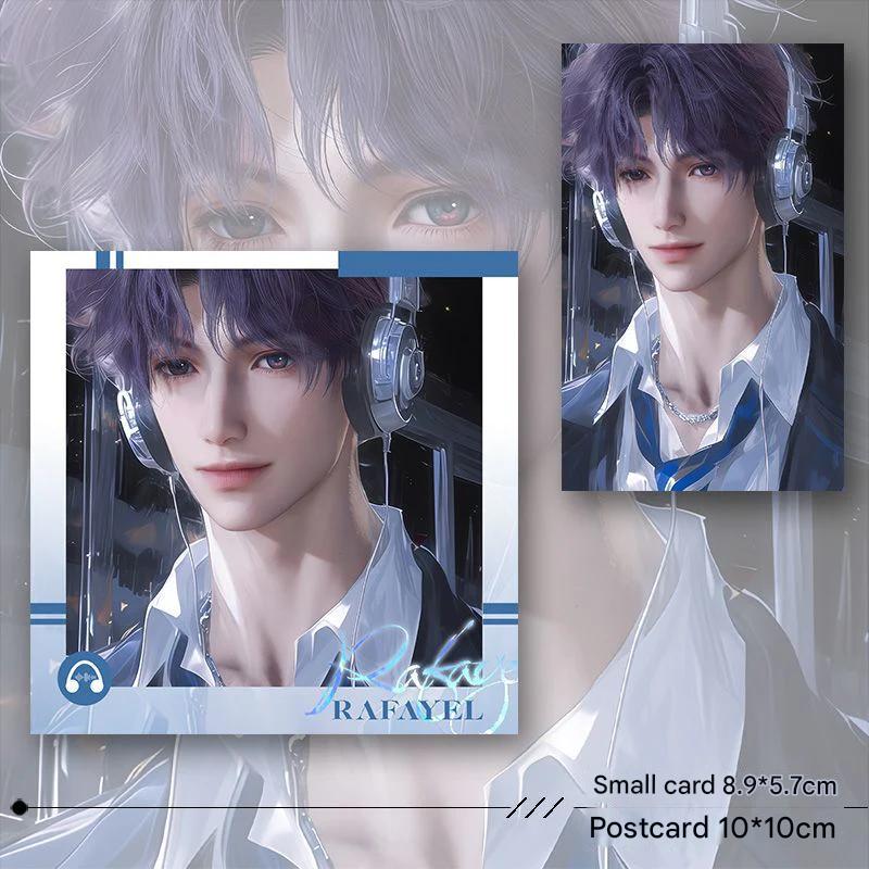 Artist-Authorized Lads Rafayel Fan-Made 6-Piece Set - Keychains, Badges & Holographic Laser Tickets