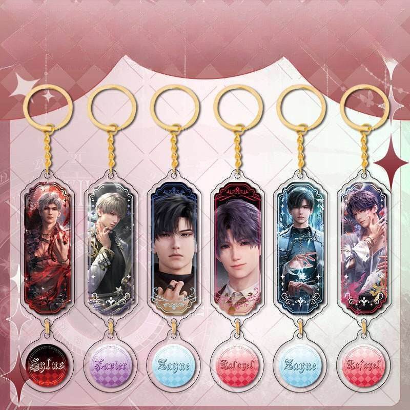 LaDS Sandwich Pendant - Golden Acrylic Round Charm Double-Sided High-Definition Game Anime Merchandise - merrys