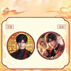 LaDS Flow Sand Mahjong Badge - Full Double-Sided Pattern 58mm Doujin Acrylic Merchandise - merrys