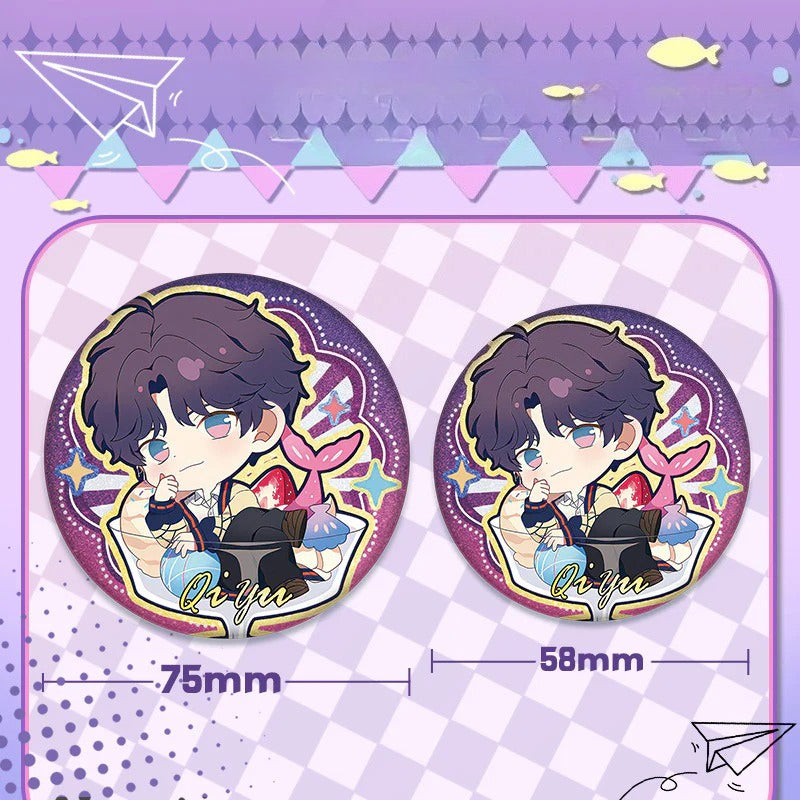 LaDS Double Flash Badge 123-126 - PET Material 75mm 58mm Tinplate Anime Merchandise - merrys