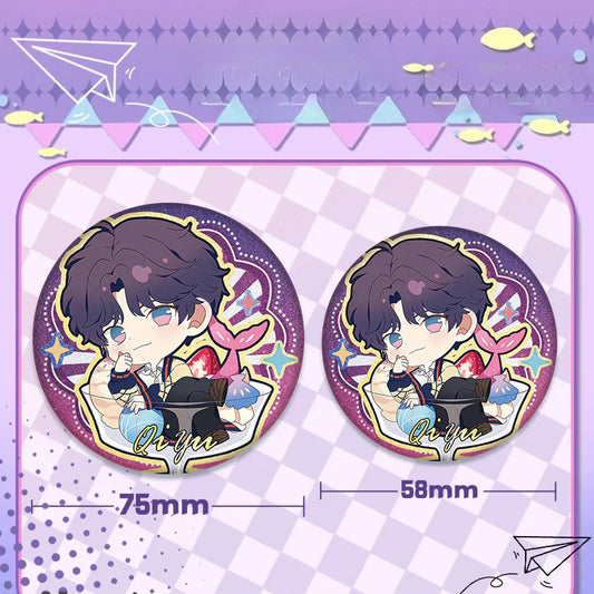 LaDS Double Flash Badge 123-126 - PET Material 75mm 58mm Tinplate Anime Merchandise - merrys