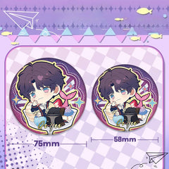 LaDS Double Flash Badge 123-126 - PET Material 75mm 58mm Tinplate Anime Merchandise - merrys