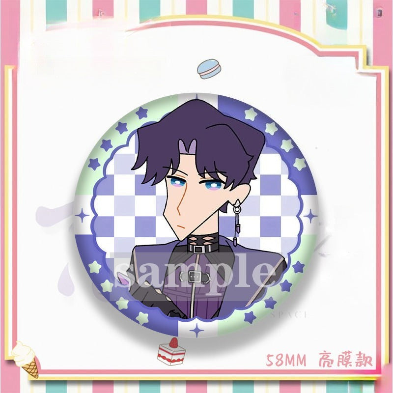 Crayon Shin-chan & Lads Collaboration Badge 58mm - Xavier & Rafayel