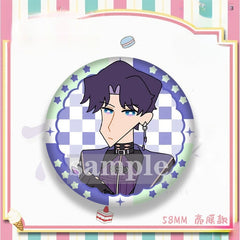 Crayon Shin-chan & Lads Collaboration Badge 58mm - Xavier & Rafayel