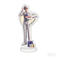LaDS Xavier Birthday Three-Piece Set - Sandwich Standee, Double Flash Badge, Keychain Combo - merrys