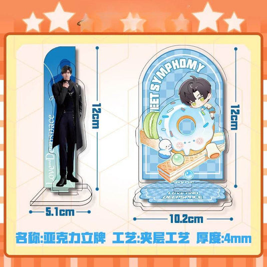 LaDS 12cm Double-Sided Insert Standee - Anime Acrylic Desktop Decoration, Sandwich Craft, Combined Illustration - merrys