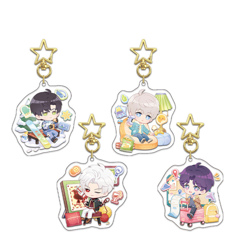 LaDS Series 34-37 Sandwich Star Keychain - Double-Sided High-Definition Anime Acrylic Charm - merrys