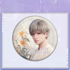 LaDS Collab Series Double Flash Badge - Silver Foil Holographic Plain Surface Tinplate 58/75mm - merrys