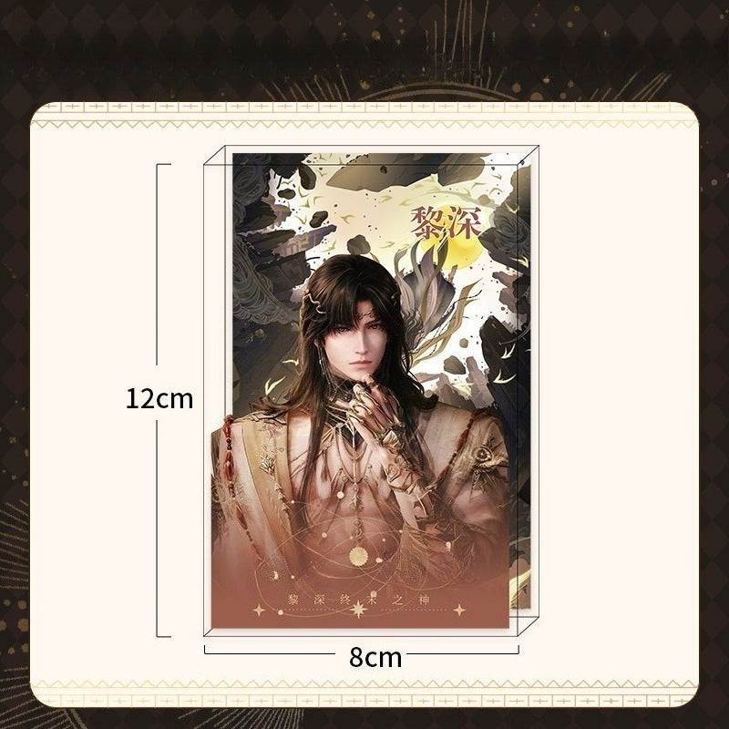 LaDS Zayne End of God Series - Acrylic Sandwich Standee, Art Card, Quicksand Keychain - merrys