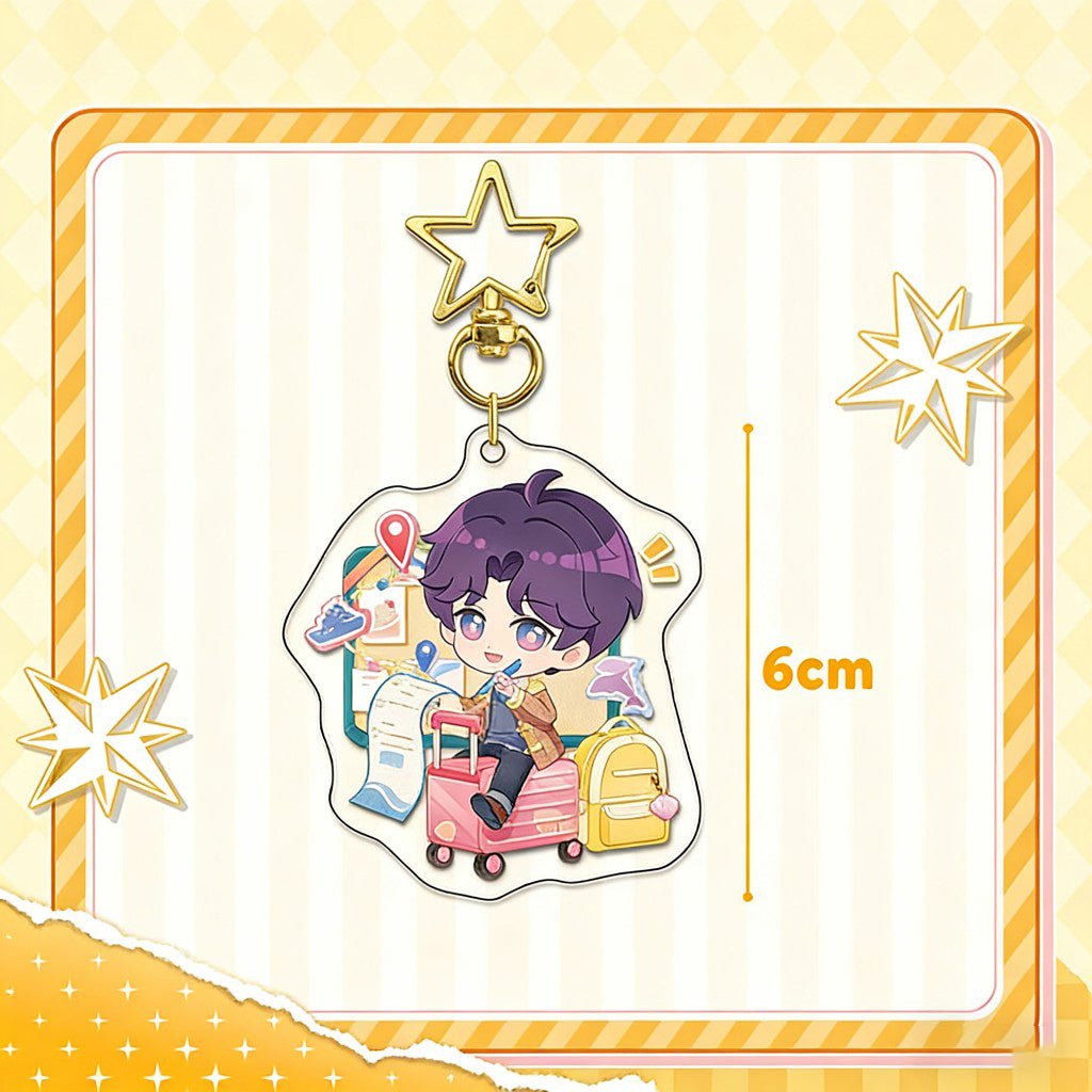 LaDS Series 34-37 Sandwich Star Keychain - Double-Sided High-Definition Anime Acrylic Charm - merrys