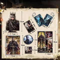 LaDS Xavier Falling Crown Series - Acrylic Sandwich Standee, Art Paper & Quicksand Keychain - merrys