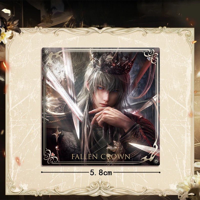 LaDS Xavier Falling Crown Series - Acrylic Sandwich Standee, Art Paper & Quicksand Keychain - merrys