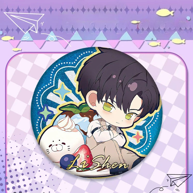 LaDS Double Flash Badge 123-126 - PET Material 75mm 58mm Tinplate Anime Merchandise - merrys