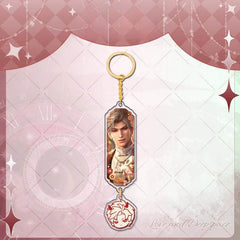 LaDS Sandwich Pendant - Golden Acrylic Round Charm Double-Sided High-Definition Game Anime Merchandise - merrys