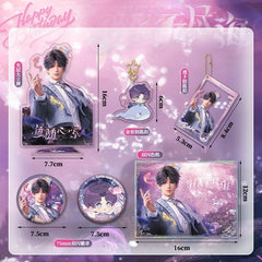 LaDS Rafayel Birthday Series Co-branded Combo Set - Double Flash Badge, Standee Anime Game Merchandise Gift - merrys