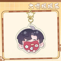 LaDS Original Chibi Big Mouth Shaker Keychain Double-Sided Pattern Creative Acrylic Merchandise Charm - merrys