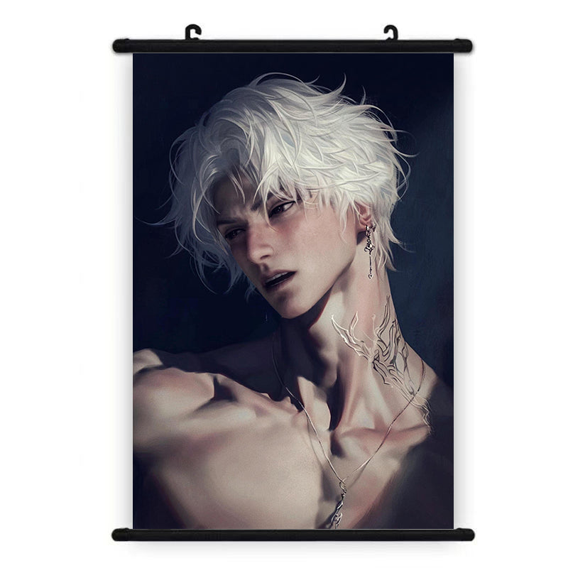 Sylus Series Artist-Hand-Painted Original Fan Art LaDS Canvas Wall Scroll - Anime Game Merch