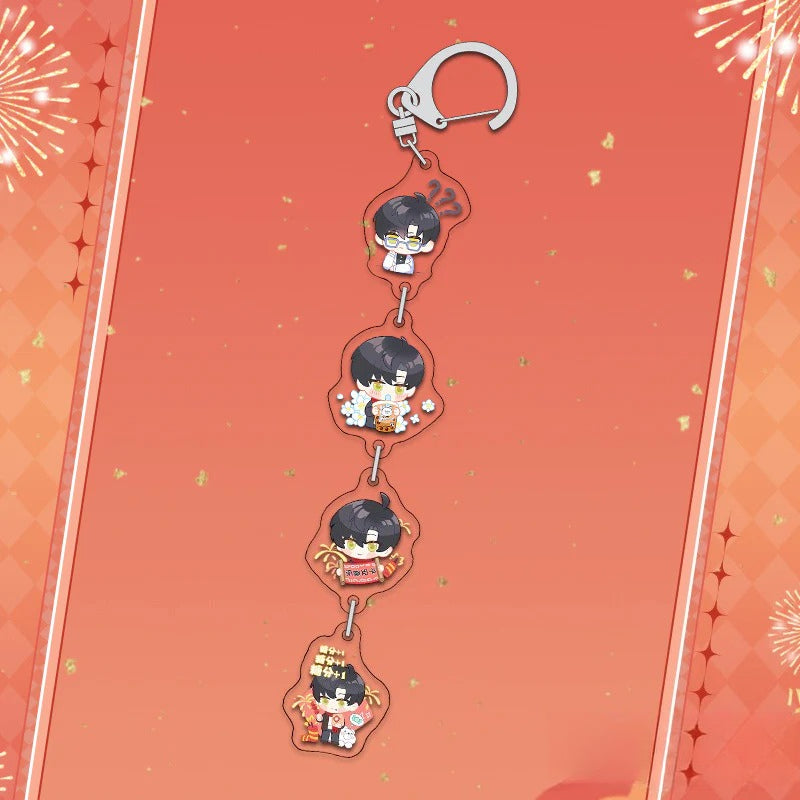 LaDS Chibi String Charm - Acrylic Sandwich Craft Keychain Celebrity Anime Merchandise - merrys