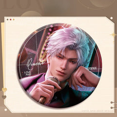 LaDS Collab Series Double Flash Badge - Silver Foil Dots Holographic Plain Surface Tinplate 58/75mm - merrys