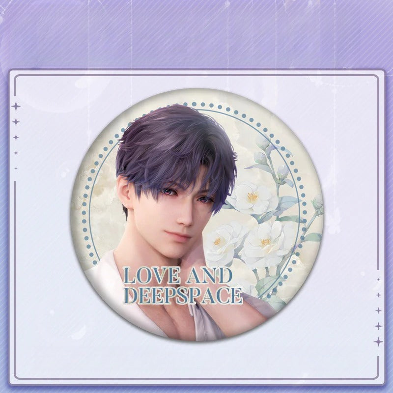 LaDS Collab Series Double Flash Badge - Silver Foil Holographic Plain Surface Tinplate 58/75mm - merrys