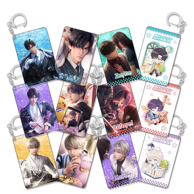 LaDS Shaker Mahjong Charm Keychain - Zayne, Rafayel, Xavier Anime Merch - merrys