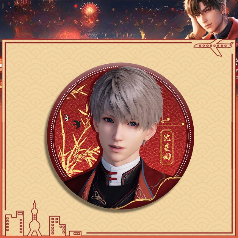 LaDS Double Flash Badge 143-196 - Diameter 75mm 58mm Tinplate Anime Merchandise - merrys