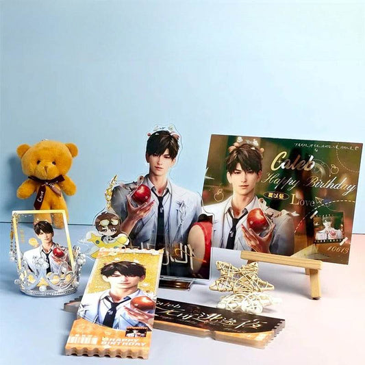 LaDS Caleb Birthday Series Set - Double Flash Badge, Standee Anime Game Acrylic Merchandise - merrys