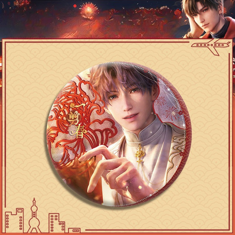 LaDS Double Flash Badge 143-196 - Diameter 75mm 58mm Tinplate Anime Merchandise - merrys