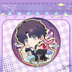 LaDS Double Flash Badge 123-126 - PET Material 75mm 58mm Tinplate Anime Merchandise - merrys