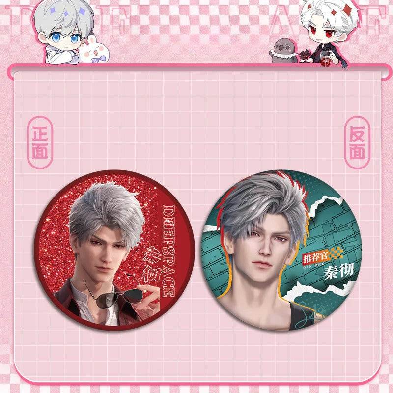 LaDS Flow Sand Mahjong Badge - Full Double-Sided Pattern 58mm Doujin Acrylic Merchandise - merrys