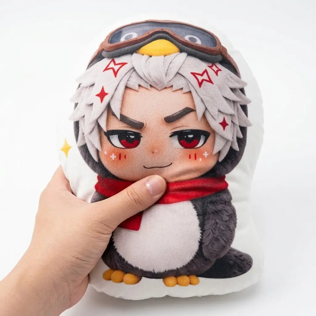 GUDU Plush Pillow — Custom-Shaped Gugugaga Penguin Cushion