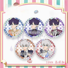 Crayon Shin-chan & Lads Collaboration Badge 58mm - Xavier & Rafayel