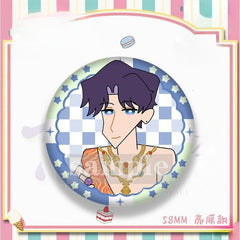 Crayon Shin-chan & Lads Collaboration Badge 58mm - Xavier & Rafayel