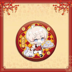 LaDS Chibi Spring Festival Series - Double Flash Badge, Spring Festival Couplets, Fu Character Pendant Game Anime Decoration - merrys