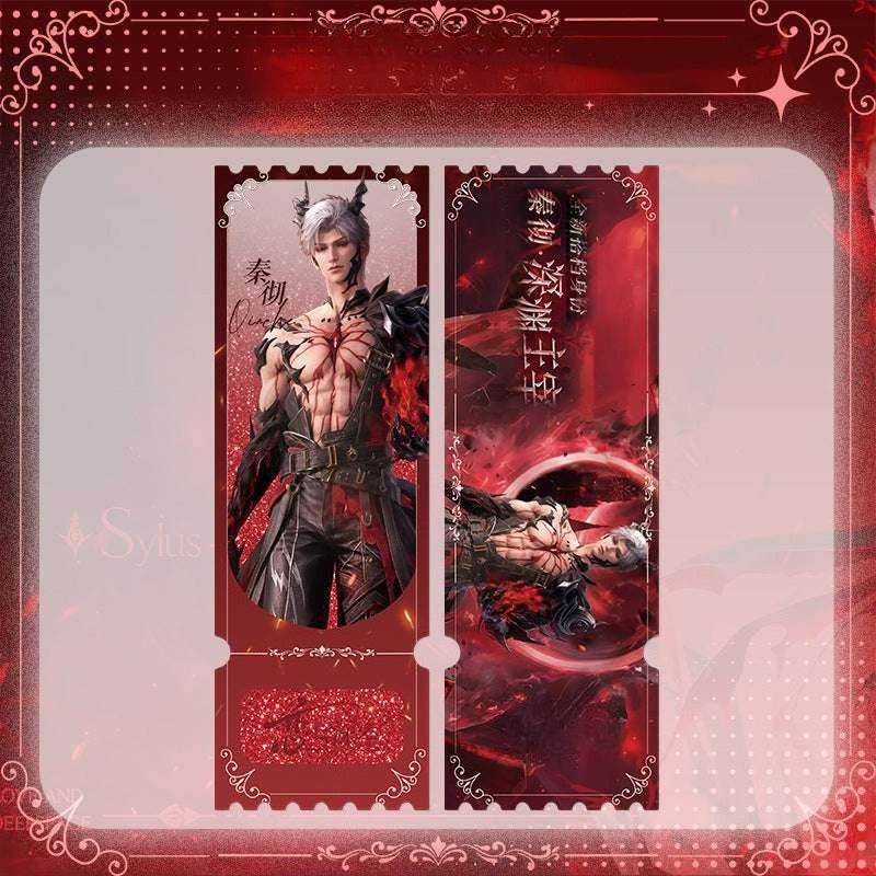 LaDS Sylus Abyss Ruler Acrylic Sandwich Standee, Double Flash Badge, Art Card, Quicksand Keychain - merrys