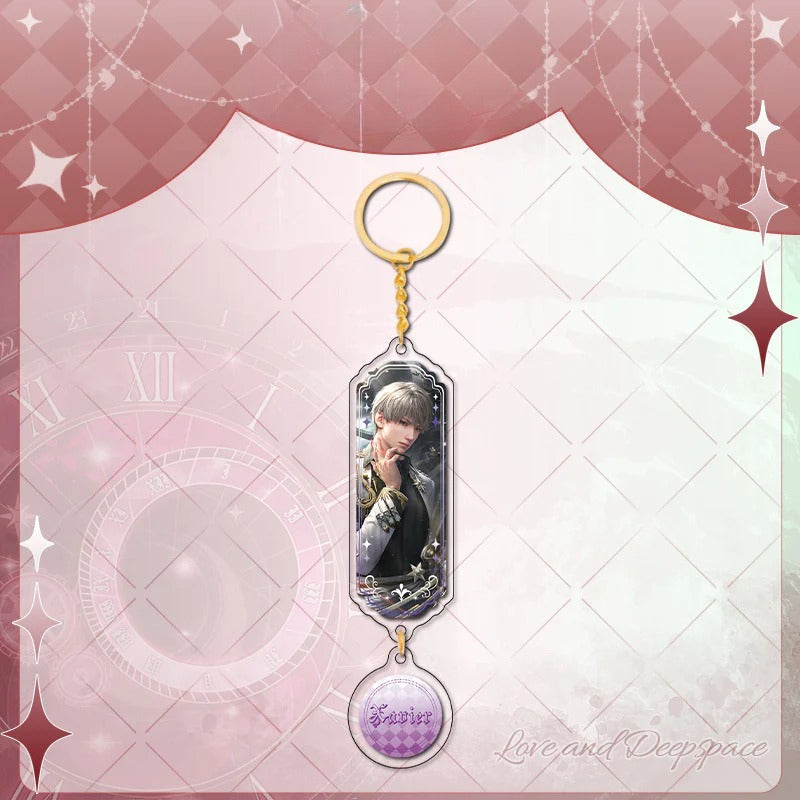 LaDS Sandwich Pendant - Golden Acrylic Round Charm Double-Sided High-Definition Game Anime Merchandise - merrys