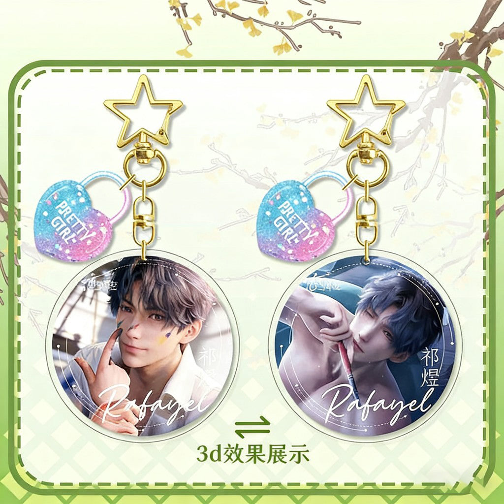 LaDS Lenticular Keychain - 3D Transformation Zayne, Rafayel, Xavier Game Anime Merchandise - merrys