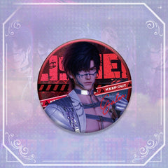 LaDS Double Flash Badge 143-196 - Diameter 75mm 58mm Tinplate Anime Merchandise - merrys