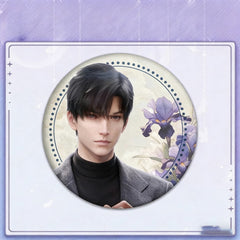 LaDS Collab Series Double Flash Badge - Silver Foil Holographic Plain Surface Tinplate 58/75mm - merrys